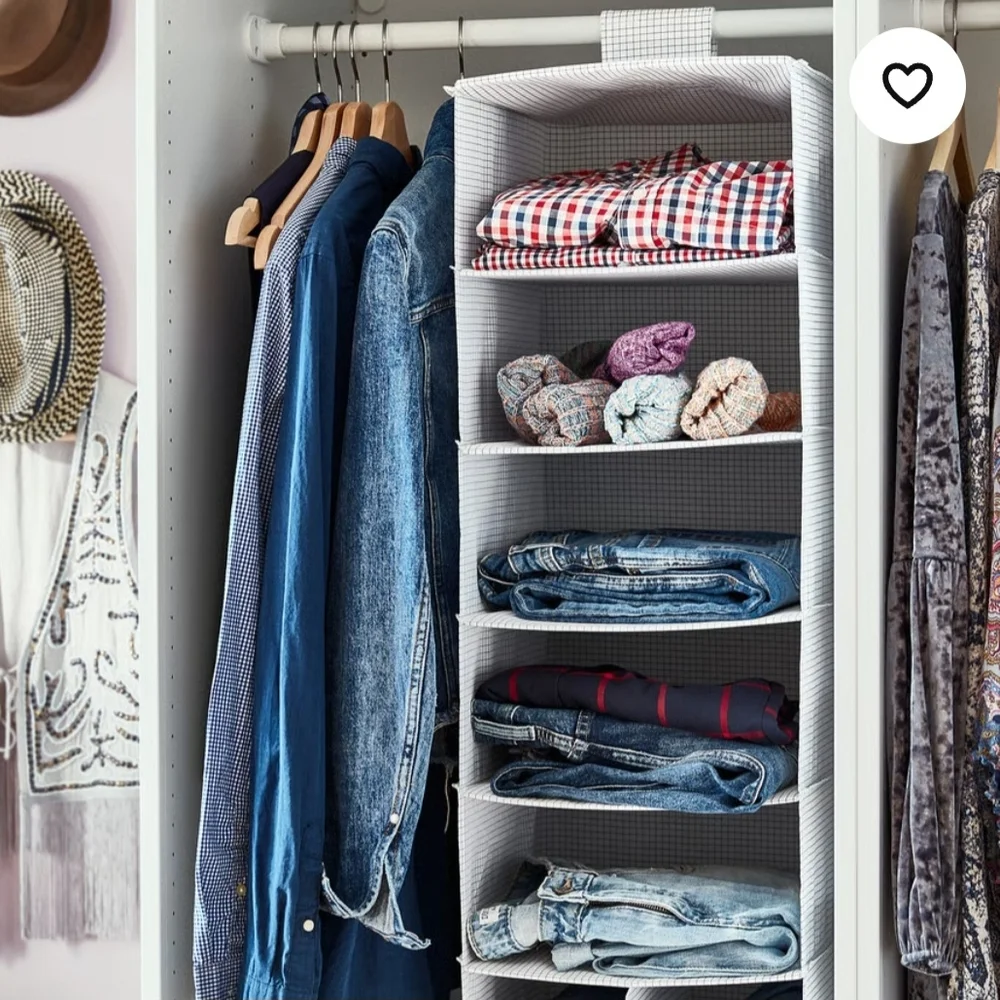 White Hanging Closet Organizer